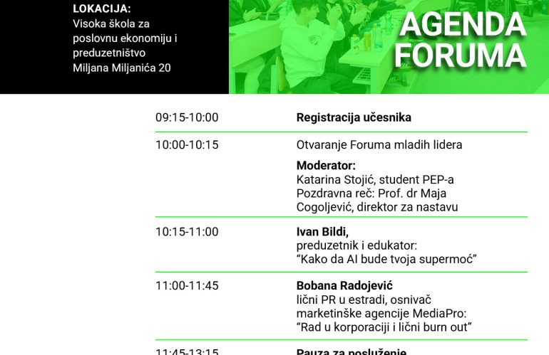 Agenda Foruma mladih NextGenLideri